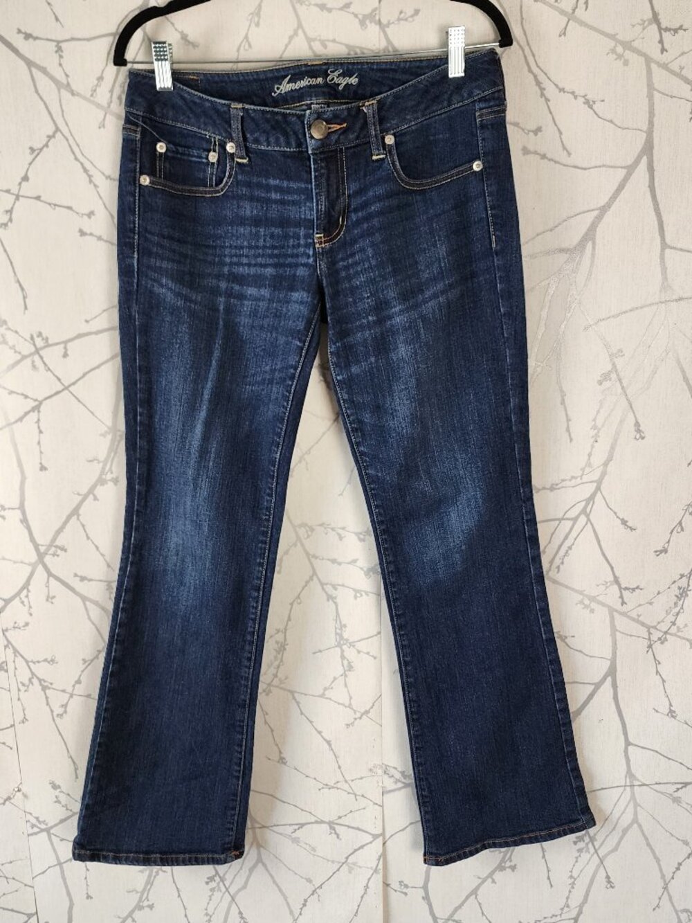 American Eagle Dark Wash Low Rise Favorite Boyfriend Jeans